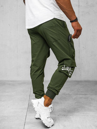 Spodnie męskie chino joggery khaki OZONEE O/PS5513