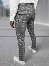 Spodnie męskie chino materiałowe ciemno-grafitowe OZONEE DJ/5522Z