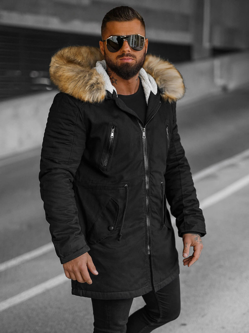 Куртка зимова чоловіча чорна OZONEE JD/390Z