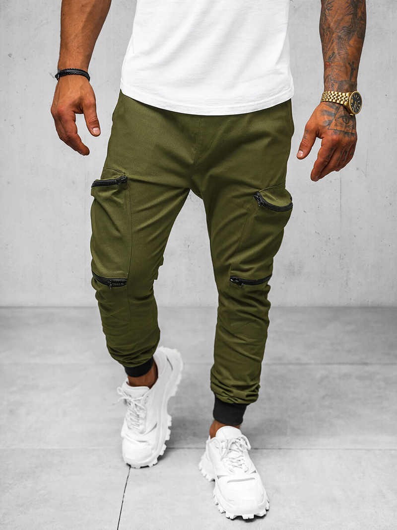 Штани чоловічі джоггери xакi OZONEE O/475