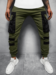 Spodnie męskie chino joggery khaki OZONEE G/11131
