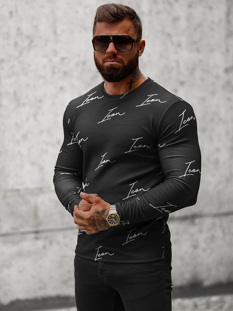 Толстовка чоловіча Чорна OZONEE O/D7401