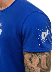 T-Shirt męski niebieski OZONEE JS/SS100730Z