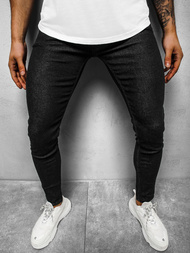 Spodnie jeansowe męskie czarne OZONEE DP/591Z