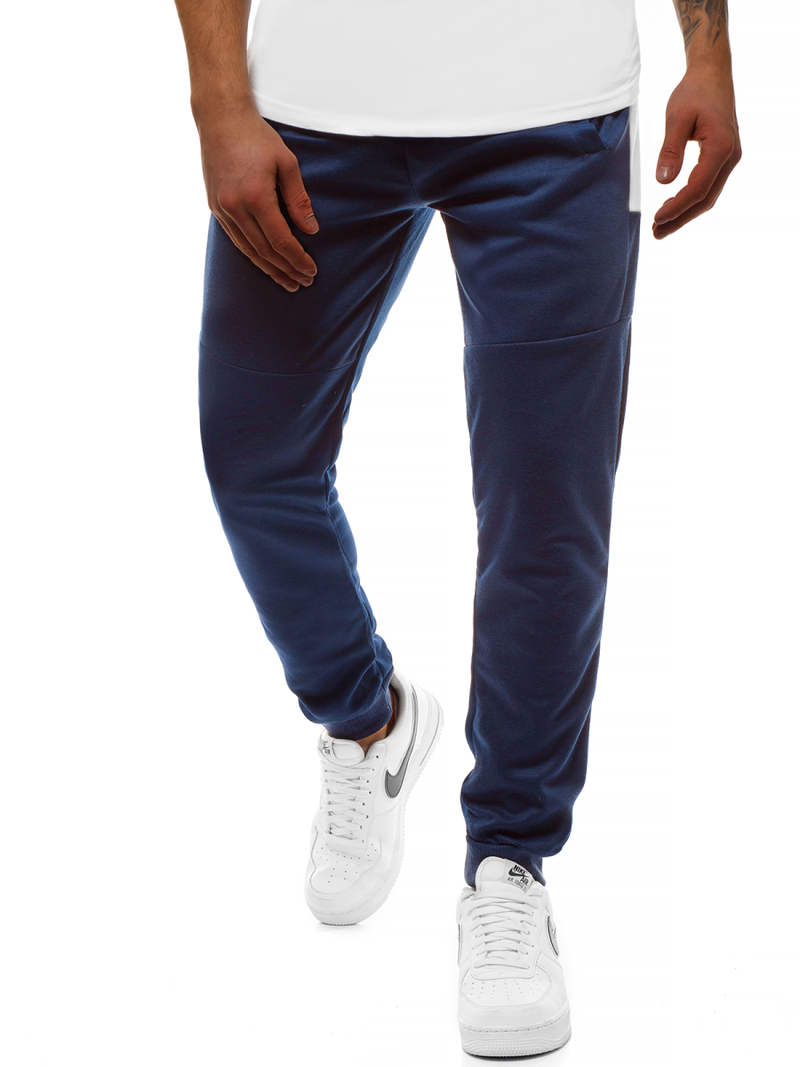 Spodnie dresowe męskie granatowe OZONEE JS/JZ11021