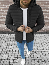 Kurtka zimowa męska pikowana czarna OZONEE JS/M13057/392Z