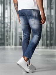 Spodnie jeansowe męskie slim fit niebieskie OZONEE NB/MP0050BZ