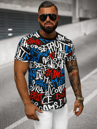 T-shirt męski czarny OZONEE O/T1271/3