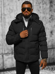 Kurtka zimowa męska pikowana czarna OZONEE JS/5M3120/392