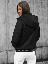 Kurtka damska pikowana czarna OZONEE JS/16M9082/392