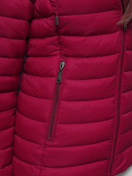 Kurtka damska pikowana bordowa OZONEE JS/16M9101/06