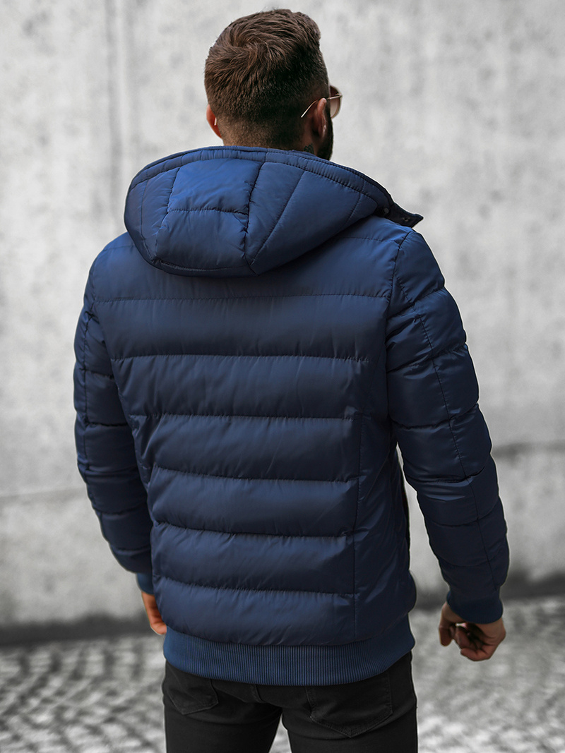 Kurtka zimowa męska pikowana granatowa OZONEE JB/JP1185Z