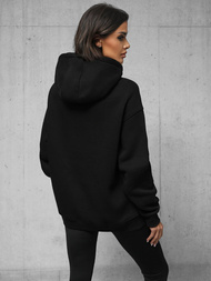 Bluza z kapturem oversize czarna OZONEE O/SWE23019Z