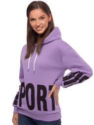 Bluza z kapturem damska fioletowa OZONEE JS/B26034