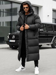 Kurtka zimowa męska długa czarna OZONEE O/M3202Z