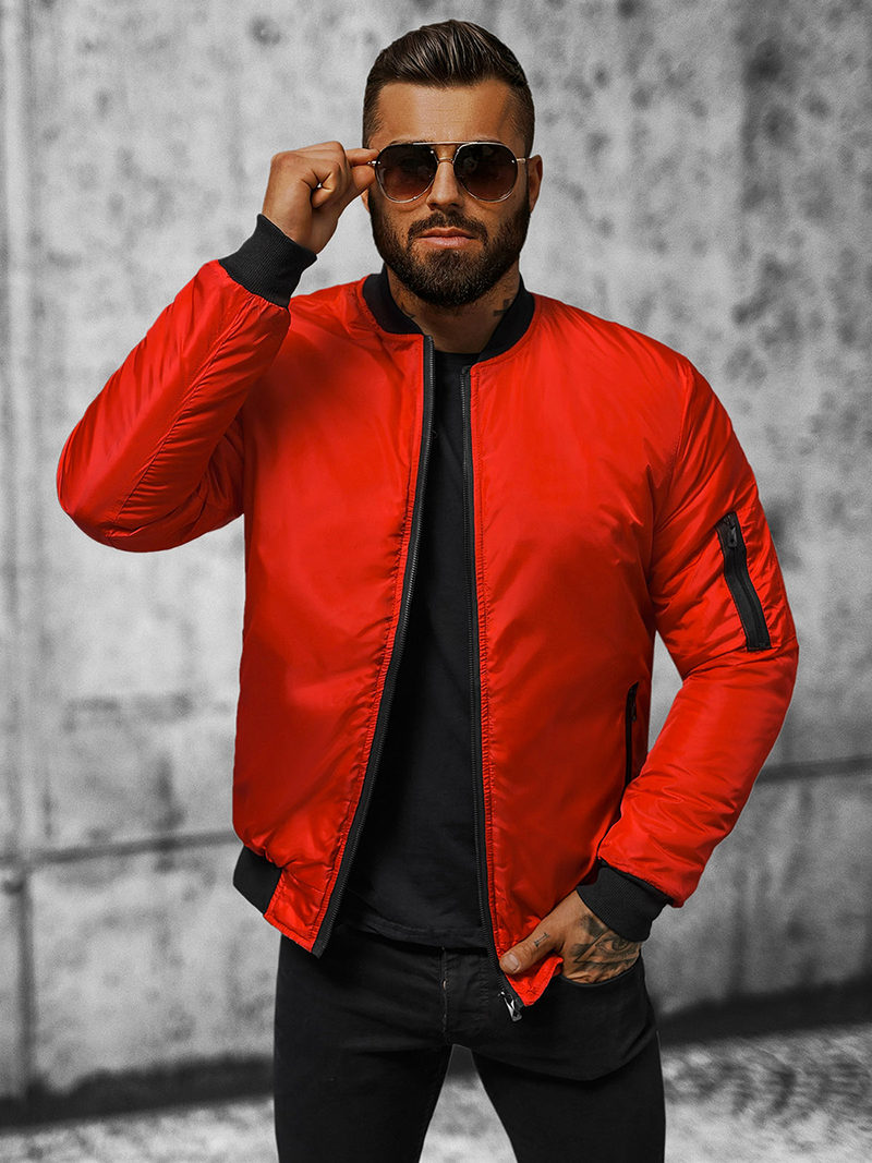 Куртка чоловіча червона OZONEE JS/AK95Z