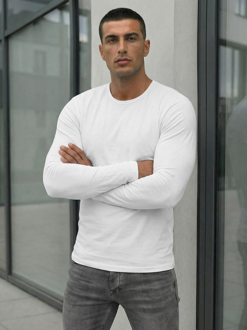 Сорочка з довгим рукавом чоловіча Бiла OZONEE JS/DB71/2