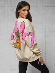 Bluza oversize beżowa OZONEE O/SWE23041Z