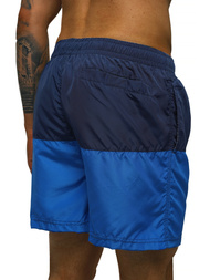 Spodenki kąpielowe męskie granatowo-niebieskie OZONEE JS/HM054