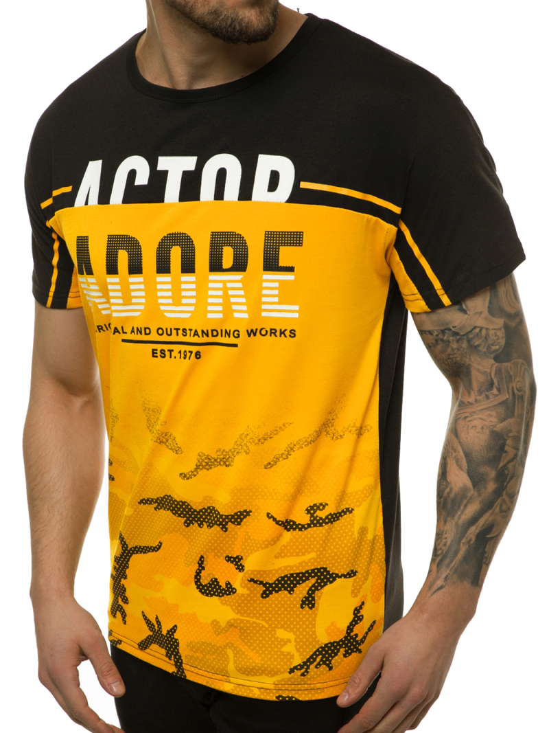 T-Shirt męski żółty OZONEE JS/SS11106