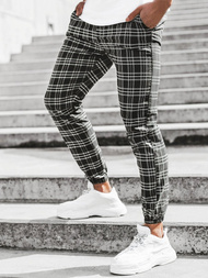 Spodnie męskie chino joggery ciemno-grafitowe OZONEE DJ/2455/21Z