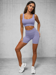Жіночий спортивний костюм з двох частин фіолетовий OZONEE O/SY2324