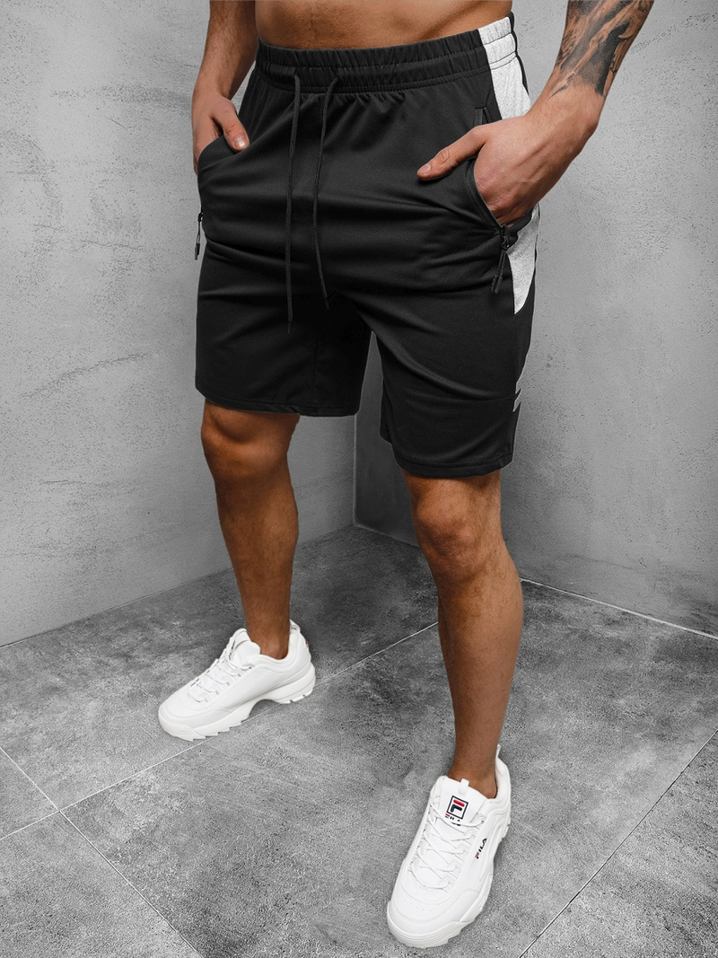 Spodenki dresowe męskie czarne OZONEE JS/68022