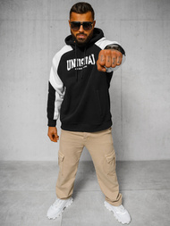 Bluza z kapturem oversize czarna OZONEE O/SWE23027Z