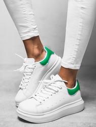 Sneakersy damskie biało-zielone OZONEE T/126