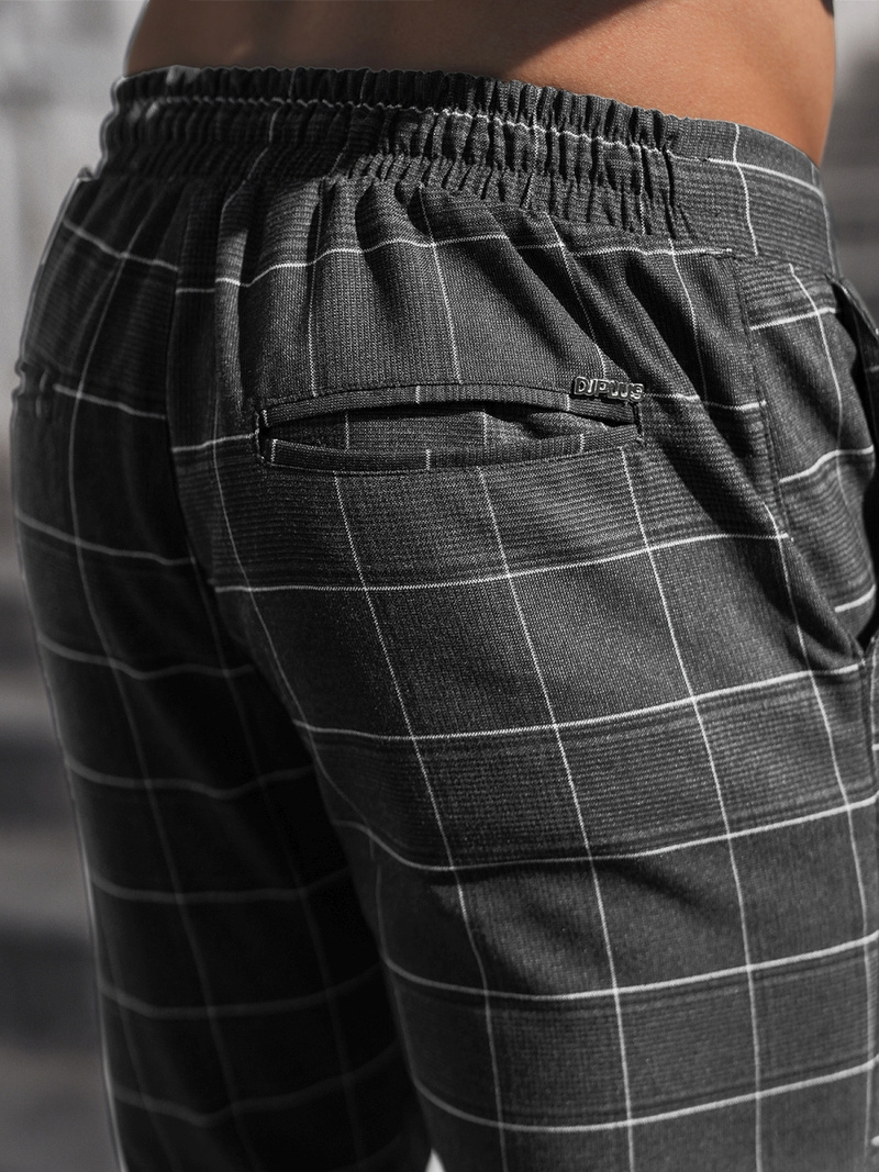 Spodnie męskie chino joggery czarne OZONEE DJ/2276/22Z