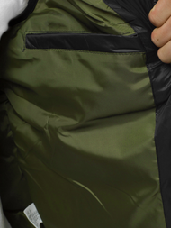 Kamizelka męska pikowana z kapturem zielona OZONEE N/6500