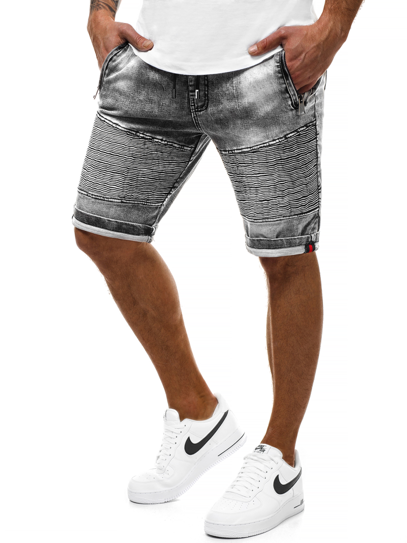Spodenki męskie jeansowe grafitowe OZONEE RF/HY320/1
