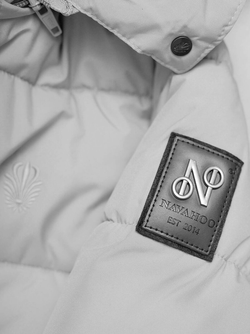 Kurtka zimowa damska długa pikowana szara OZONEE O/W377Z