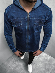 Koszula męska jeansowa niebieska OZONEE O/3450/21