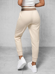 Spodnie dresowe damskie ecru OZONEE O/10658