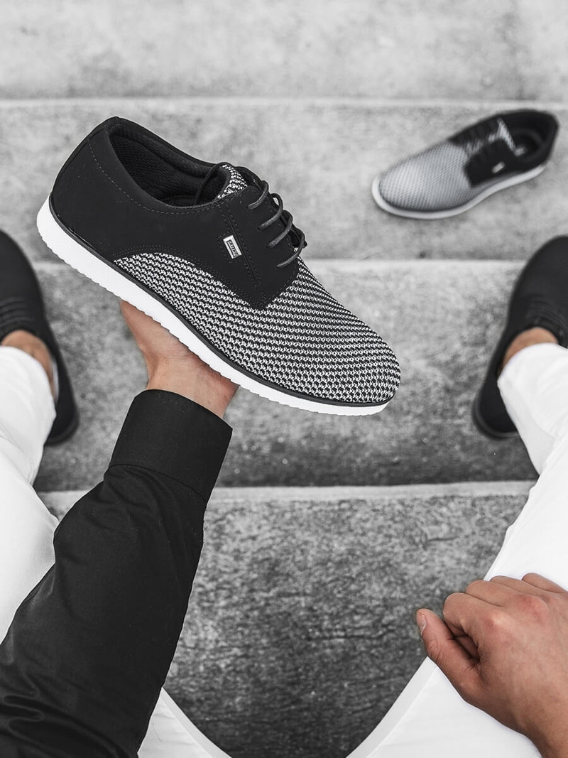 Чоловіче взуття снікерси Чорно-Бiлi T/682