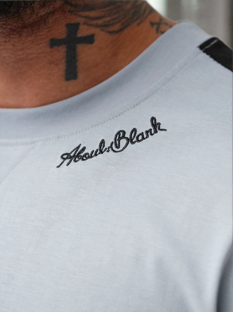 T-shirt męski loose fit jasno-niebieski OZONEE O/QQ1195