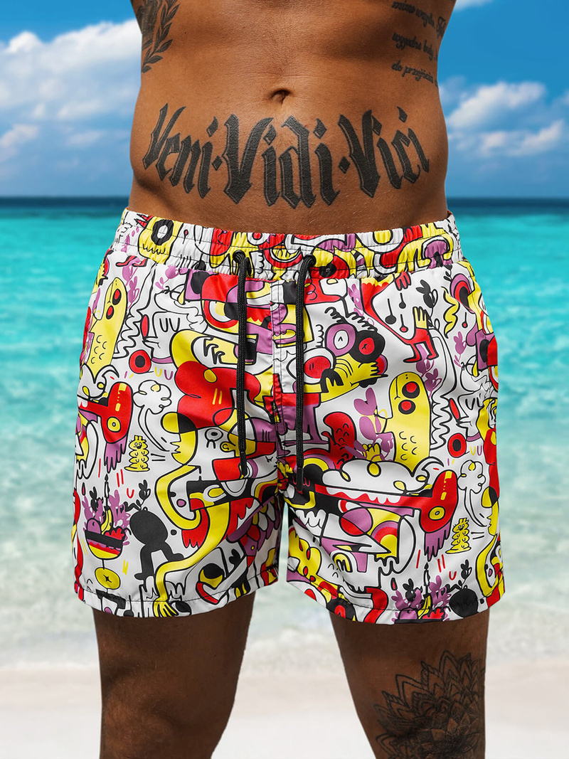 Spodenki kąpielowe męskie białe OZONEE O/22205003