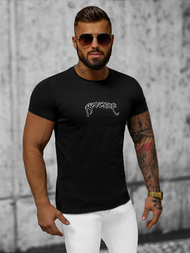 T-shirt męski czarny OZONEE O/T108/3Z