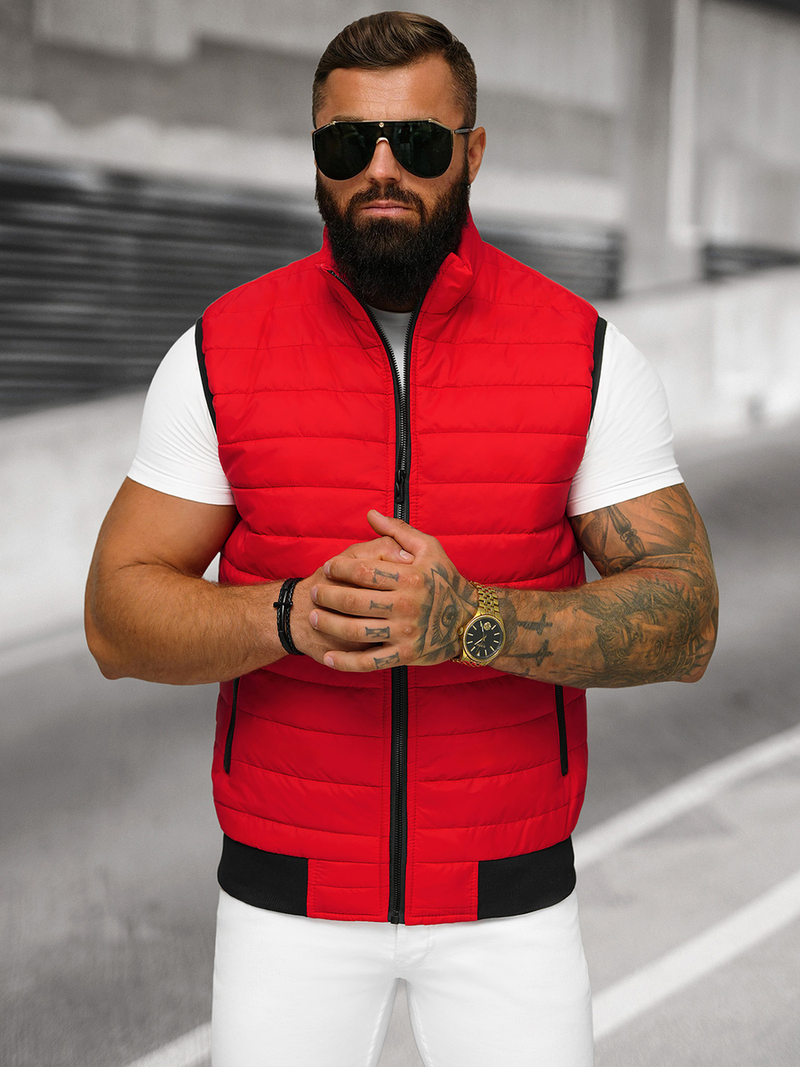 Безрукавка чоловіча Червона OZONEE JS/MY77Z