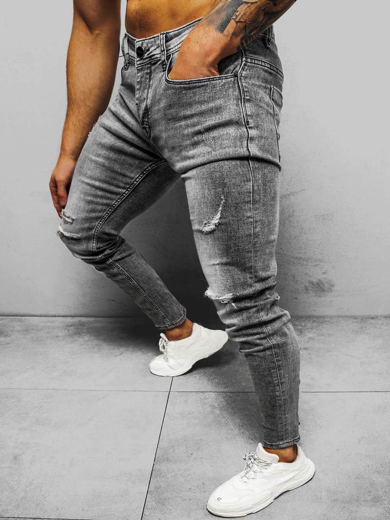 Spodnie jeansowe męskie szare OZONEE NB/MP0002G