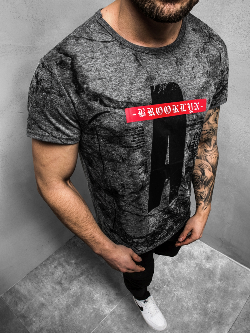 Футболка чоловіча Темно-сірий OZONEE JS/SS10921Z