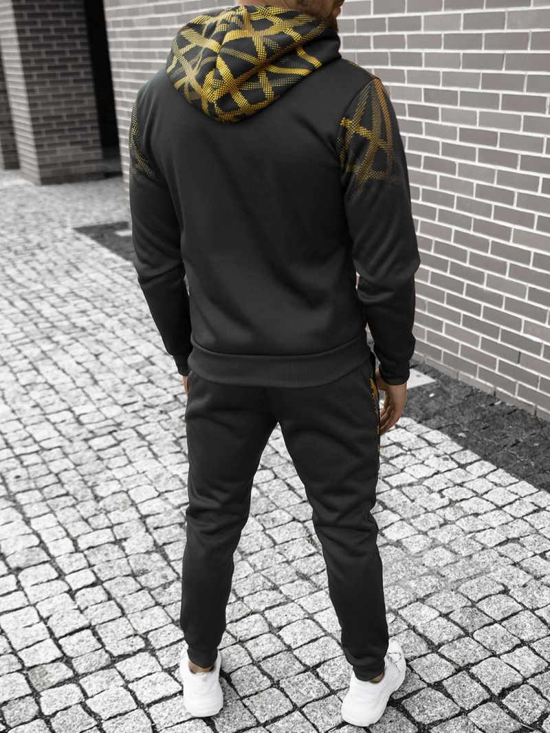 Спортивний костюм чоловічій чорно-золотава OZONEE O/HM395