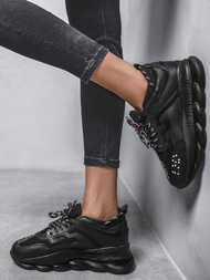 Sneakersy damskie czarne OZONEE G/2021