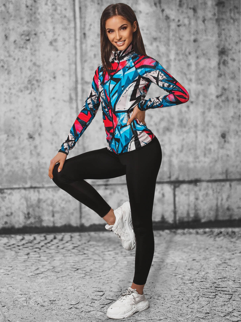 Жіночий спортивний костюм з двох частин Кольоровий OZONEE O/120687Z