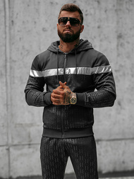 Komplet dresowy męski czarny OZONEE O/3A73