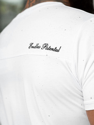 T-shirt męski slim fit biały OZONEE O/QQ1387