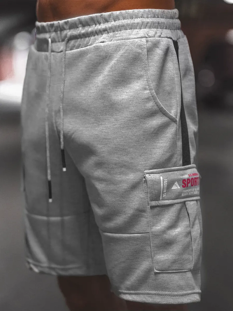 Spodenki dresowe męskie szare OZONEE O/WW20016/2