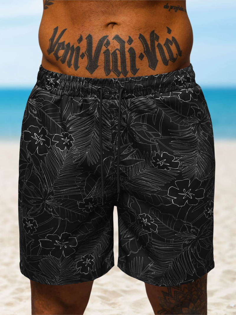 Spodenki kąpielowe męskie czarne OZONEE O/MTK4468