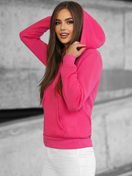 Bluza z kapturem damska ciemno-różowa OZONEE JS/W02Z